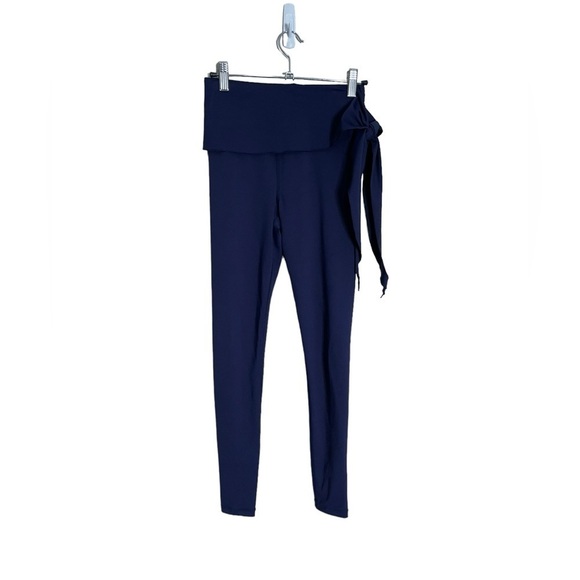 Carbon 38 Side Tie Blue Leggings XS - Picture 1 of 6